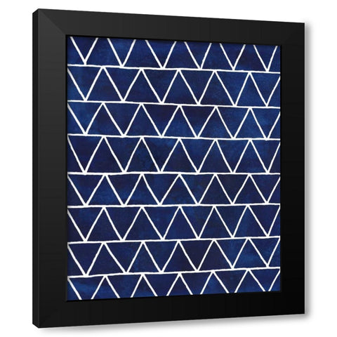 Indigo Pattern IV Black Modern Wood Framed Art Print by Popp, Grace