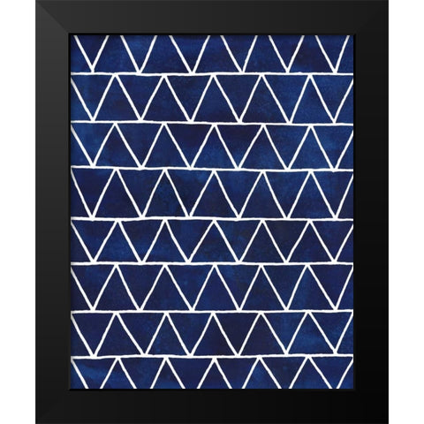 Indigo Pattern IV Black Modern Wood Framed Art Print by Popp, Grace