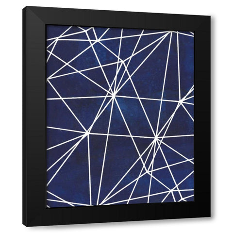 Indigo Pattern V Black Modern Wood Framed Art Print by Popp, Grace