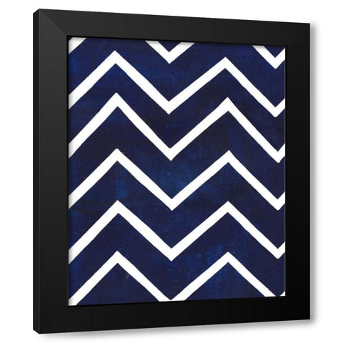 Indigo Pattern VI Black Modern Wood Framed Art Print by Popp, Grace