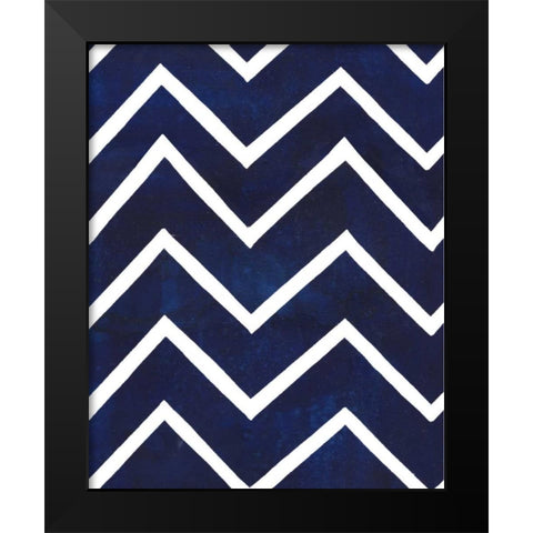 Indigo Pattern VI Black Modern Wood Framed Art Print by Popp, Grace