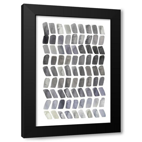 Watercolor Chevron I Black Modern Wood Framed Art Print by Popp, Grace