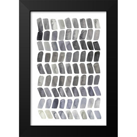 Watercolor Chevron I Black Modern Wood Framed Art Print by Popp, Grace