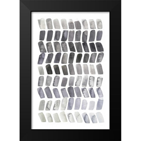 Watercolor Chevron II Black Modern Wood Framed Art Print by Popp, Grace