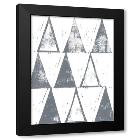 Triangle Block Print I Black Modern Wood Framed Art Print by Popp, Grace