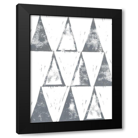 Triangle Block Print II Black Modern Wood Framed Art Print by Popp, Grace