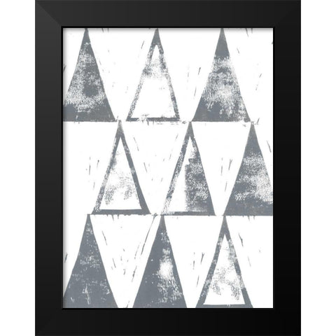 Triangle Block Print II Black Modern Wood Framed Art Print by Popp, Grace