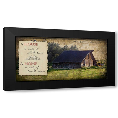 Widbys Sentiments II Black Modern Wood Framed Art Print by Perry, Rachel