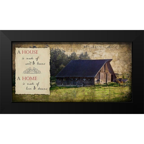 Widbys Sentiments II Black Modern Wood Framed Art Print by Perry, Rachel