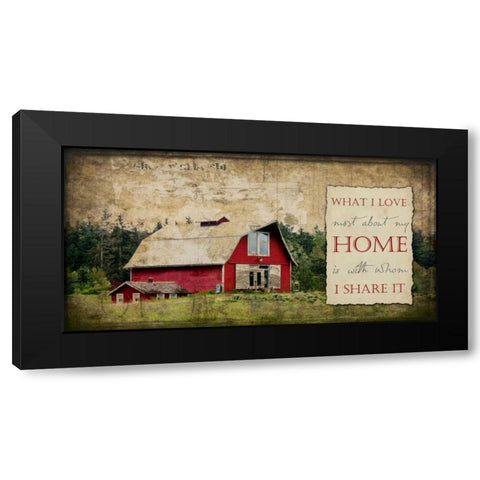 Widbys Sentiments III Black Modern Wood Framed Art Print by Perry, Rachel