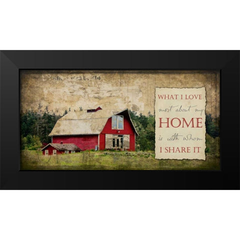 Widbys Sentiments III Black Modern Wood Framed Art Print by Perry, Rachel