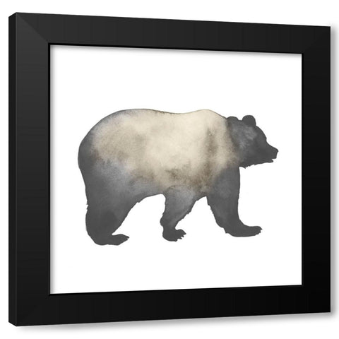 Sepia Animal Silhouette I Black Modern Wood Framed Art Print with Double Matting by Popp, Grace