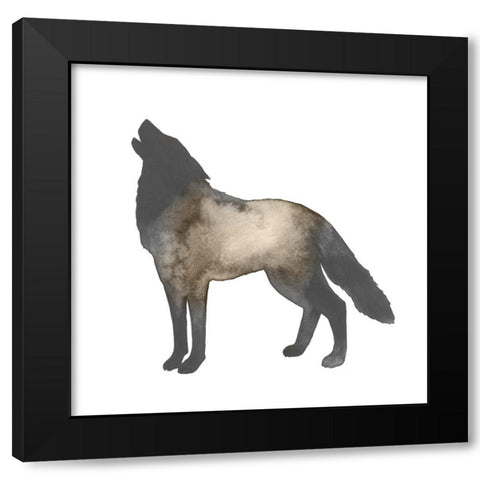 Sepia Animal Silhouette V Black Modern Wood Framed Art Print by Popp, Grace