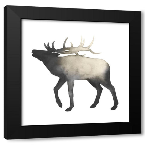 Sepia Animal Silhouette VI Black Modern Wood Framed Art Print by Popp, Grace