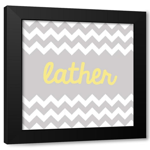 Lather Black Modern Wood Framed Art Print with Double Matting by Hambly, Anna