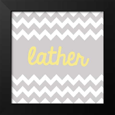 Lather Black Modern Wood Framed Art Print by Hambly, Anna