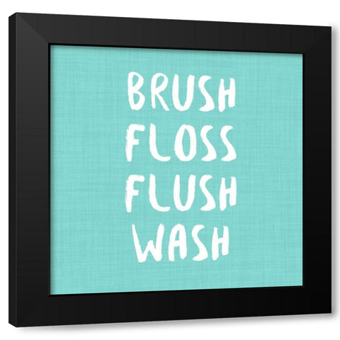 Brush, Floss etc Black Modern Wood Framed Art Print with Double Matting by Hambly, Anna