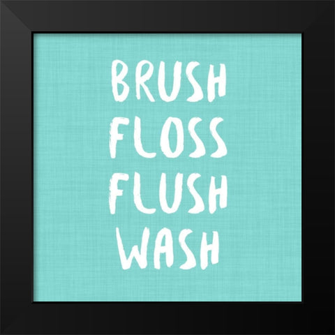 Brush, Floss etc Black Modern Wood Framed Art Print by Hambly, Anna