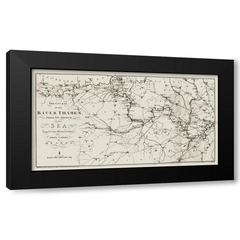 River Thames I Black Modern Wood Framed Art Print by Stadler, Joseph