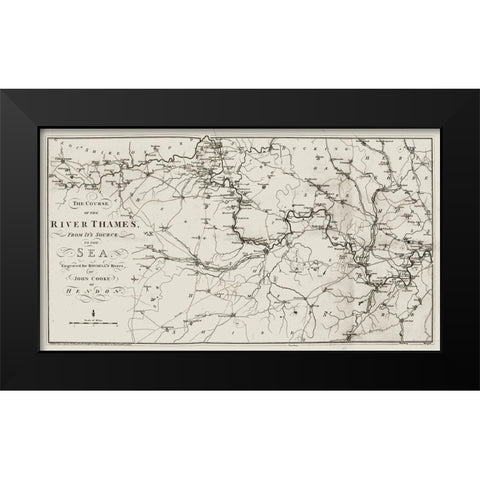 River Thames I Black Modern Wood Framed Art Print by Stadler, Joseph