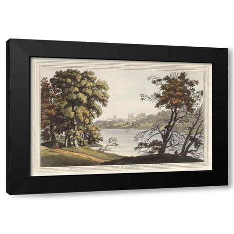 View at Blenheim Black Modern Wood Framed Art Print with Double Matting by Stadler, Joseph
