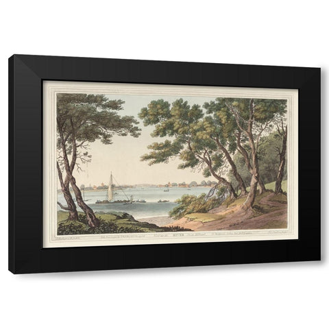 View of the River Black Modern Wood Framed Art Print with Double Matting by Stadler, Joseph