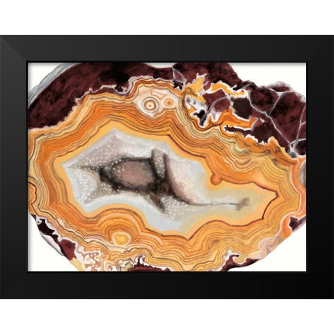 Agate Studies III Black Modern Wood Framed Art Print by McCavitt, Naomi