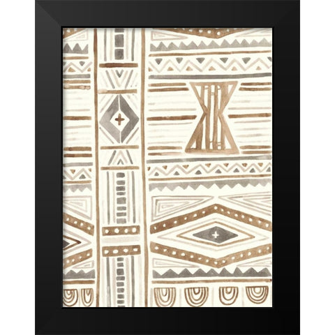 Tribal Impressions III Black Modern Wood Framed Art Print by Vess, June Erica