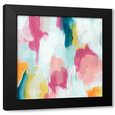 Synergetic III Black Modern Wood Framed Art Print with Double Matting by Vess, June Erica