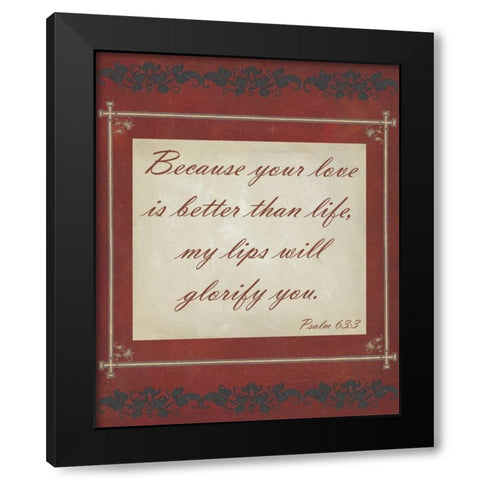 More Than Words V Black Modern Wood Framed Art Print with Double Matting by Studio W
