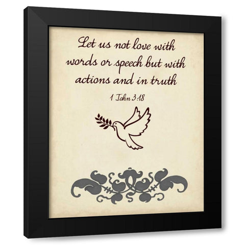 More Than Words VII Black Modern Wood Framed Art Print with Double Matting by Studio W