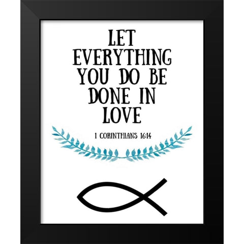 More Than Words IX Black Modern Wood Framed Art Print by Studio W