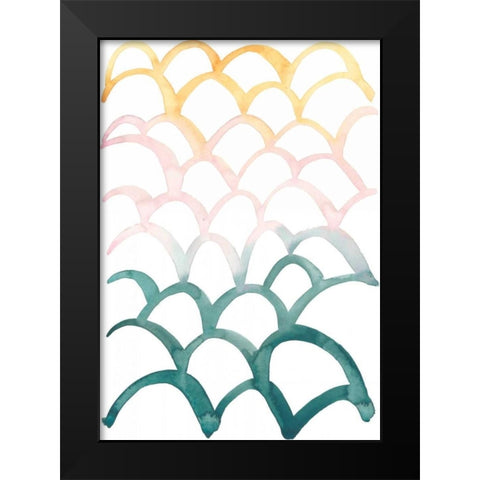 Mermaid Scales II Black Modern Wood Framed Art Print by Popp, Grace