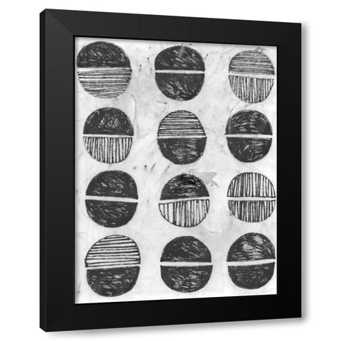 Symbol Imprint I Black Modern Wood Framed Art Print by Vess, June Erica