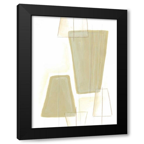Implied Motif II Black Modern Wood Framed Art Print by Vess, June Erica