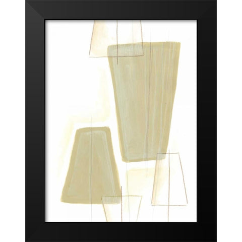 Implied Motif II Black Modern Wood Framed Art Print by Vess, June Erica
