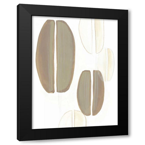 Implied Motif III Black Modern Wood Framed Art Print by Vess, June Erica