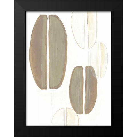Implied Motif III Black Modern Wood Framed Art Print by Vess, June Erica