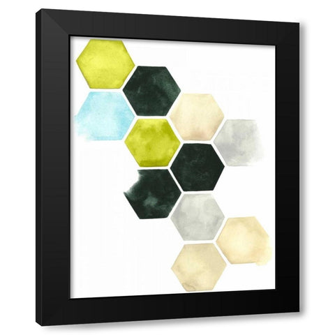 Hazed Honeycomb II Black Modern Wood Framed Art Print by Popp, Grace