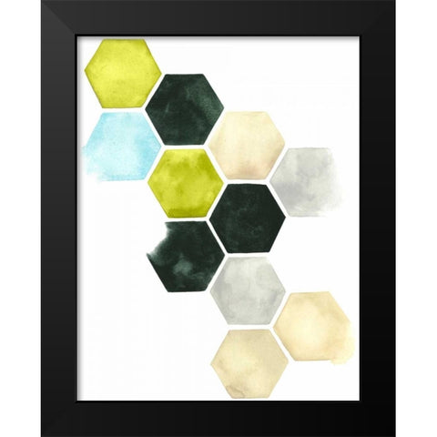 Hazed Honeycomb II Black Modern Wood Framed Art Print by Popp, Grace