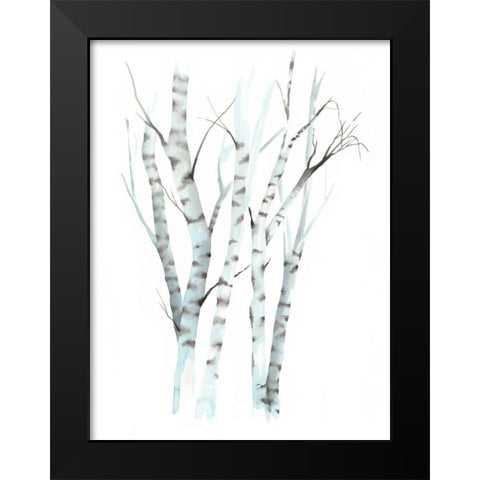 Aquarelle Birches II Black Modern Wood Framed Art Print by Popp, Grace