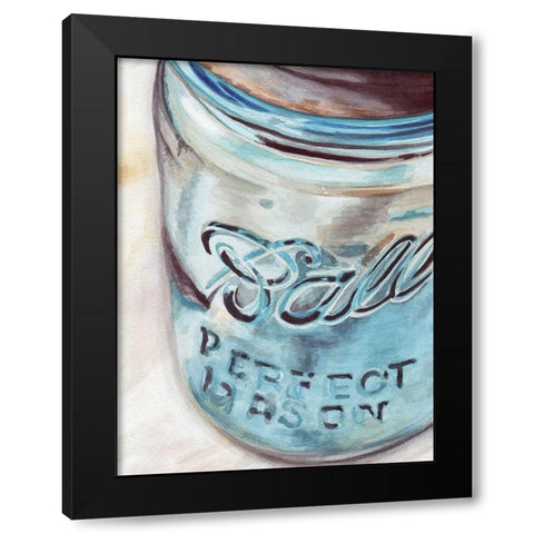 Custom Mason Jar I (ASH) Black Modern Wood Framed Art Print by Redstreake