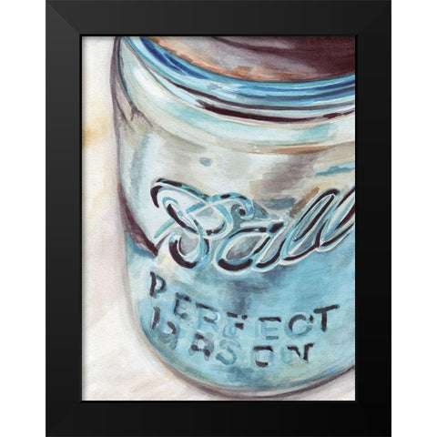 Custom Mason Jar I (ASH) Black Modern Wood Framed Art Print by Redstreake
