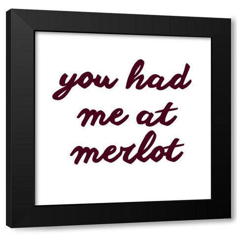 Wine Sentiment II Black Modern Wood Framed Art Print with Double Matting by Hambly, Anna