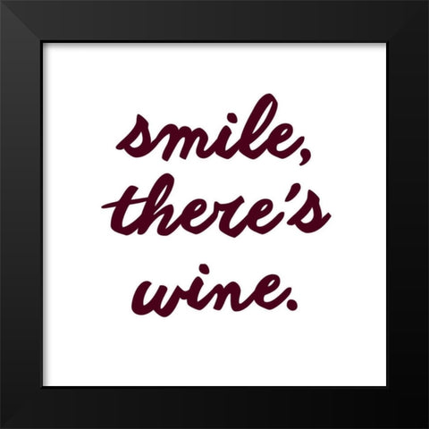 Wine Sentiment III Black Modern Wood Framed Art Print by Hambly, Anna