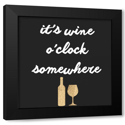 Wine Sentiment IV Black Modern Wood Framed Art Print by Hambly, Anna