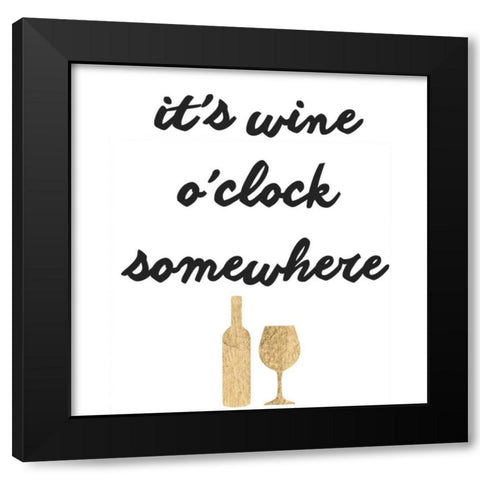 Wine Sentiment V Black Modern Wood Framed Art Print with Double Matting by Hambly, Anna