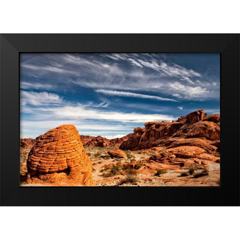 Valley of Fire Black Modern Wood Framed Art Print by Head, Danny