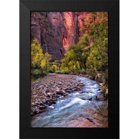 Looking Upstream II Black Modern Wood Framed Art Print by Head, Danny
