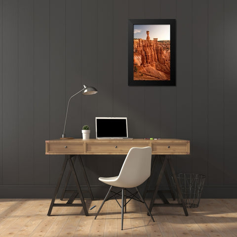 Thors Hammer Black Modern Wood Framed Art Print by Head, Danny